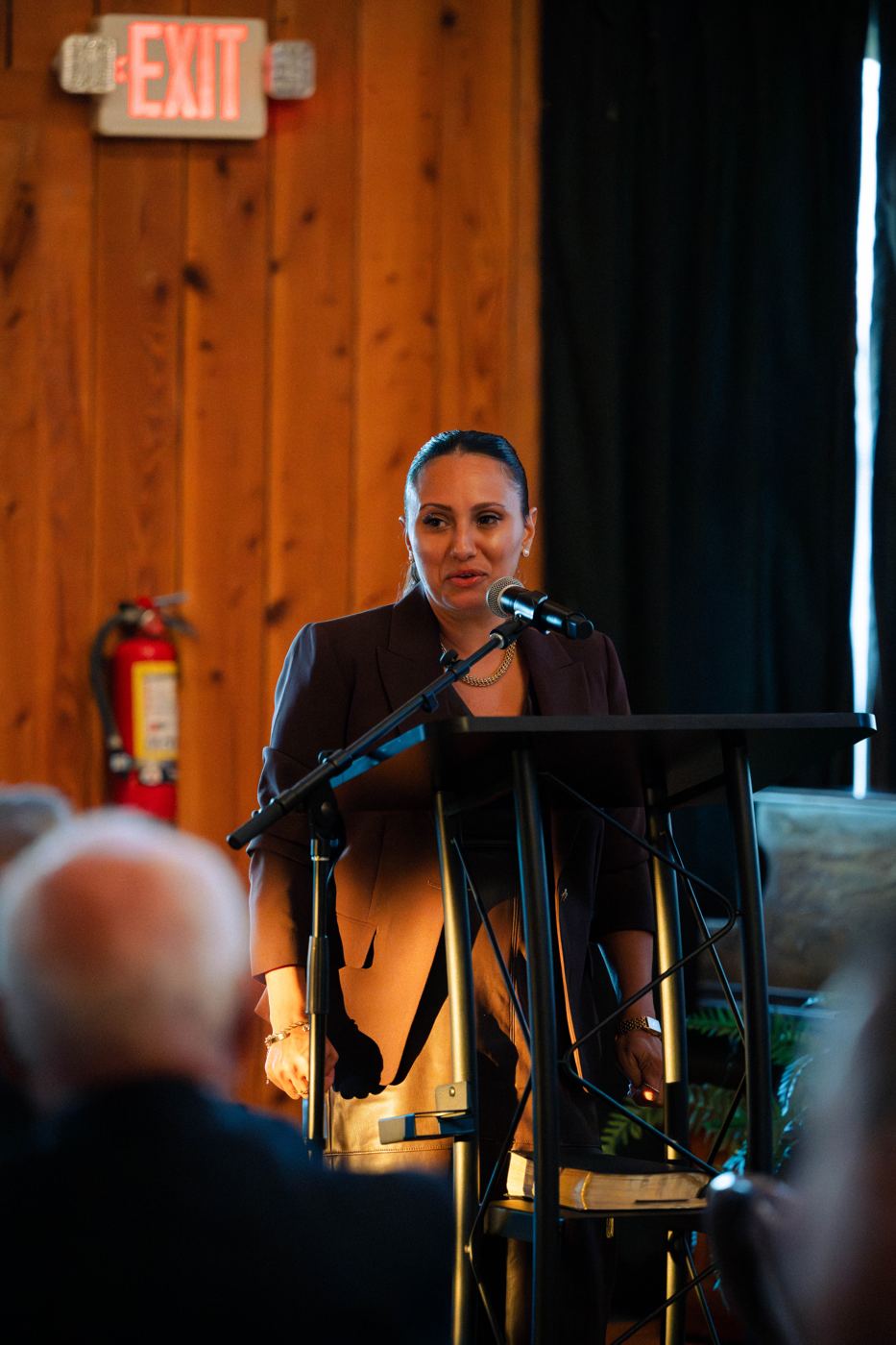 Founder Angela Calabrese welcomes guests